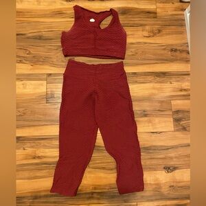 Booty by Brabants crimson cropped croco set